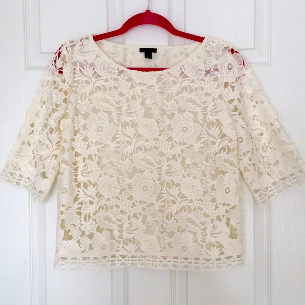 Beautiful Lace Overlay Top